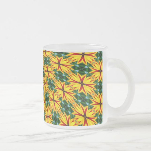 Caneca De Café Vidro Jateado Eu Gosto De Flores Únicas (Direita)