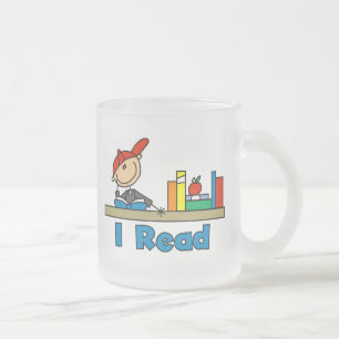 Caneca De Café Vidro Jateado Eu Li