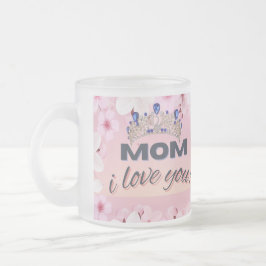 Caneca De Café Vidro Jateado Eu te amo, mamãe Cup 10
