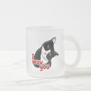 Caneca De Café Vidro Jateado Eu te vi Cat