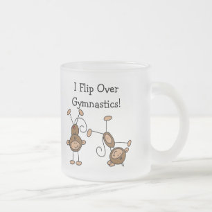 Caneca De Café Vidro Jateado Eu Viro Camisetas de Ginástica e Presentes