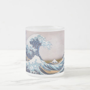 Caneca De Café Vidro Jateado Excelente de Tsunami Wave fora de Kanagawa Japão p