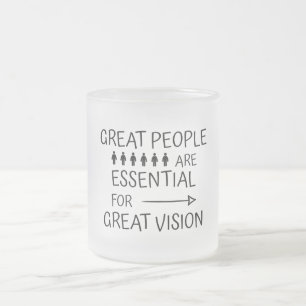 Caneca De Café Vidro Jateado Excelente pessoas Mugs & Cups