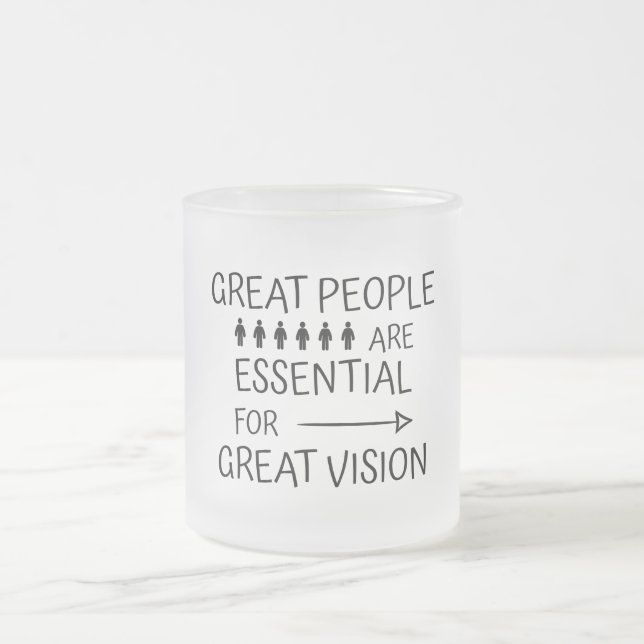 Caneca De Café Vidro Jateado Excelente pessoas Mugs & Cups (Centro)