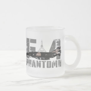 Caneca De Café Vidro Jateado F-4 fantasma II