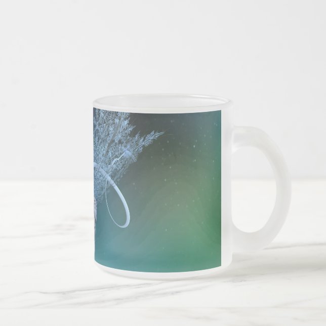 Caneca De Café Vidro Jateado Fada de Inverno (Direita)