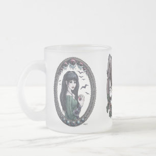 Caneca De Café Vidro Jateado Fada - Heroínas de Leite Encantada Fantasia Art M