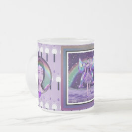 Caneca De Café Vidro Jateado Fada Rain Puro