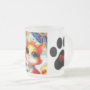 Caneca De Café Vidro Jateado Fairytale Feline