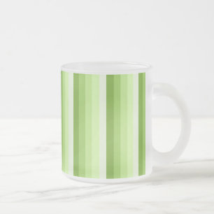 Caneca De Café Vidro Jateado faixas de sombra do verde limão
