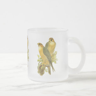 Caneca De Café Vidro Jateado Falcão de peregrino