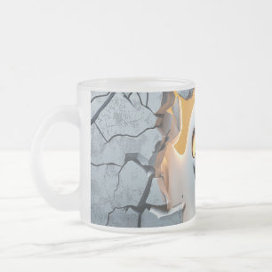 Caneca De Café Vidro Jateado Fantasma Bonita do Halloween - Design de Muro Enca