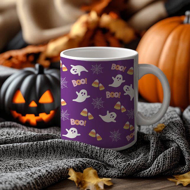 Caneca De Café Vidro Jateado Fantasmas Boo (Criador carregado)
