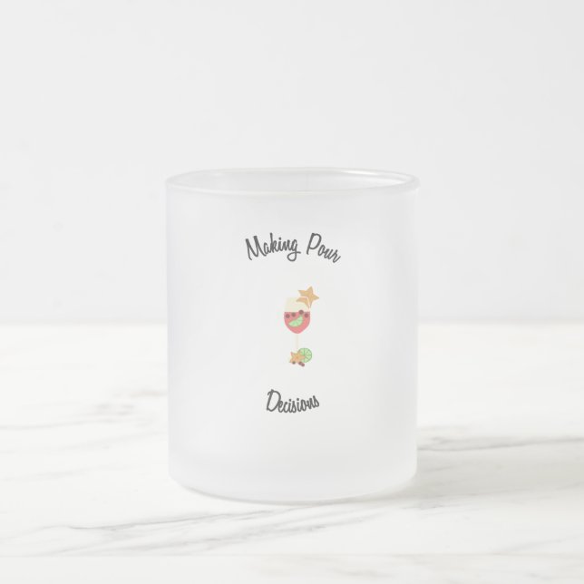 Caneca De Café Vidro Jateado Fazer com Sangria Glass e fruta (Centro)