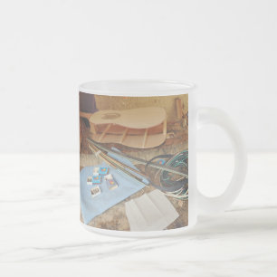 Caneca De Café Vidro Jateado Fazer da guitarra no processo