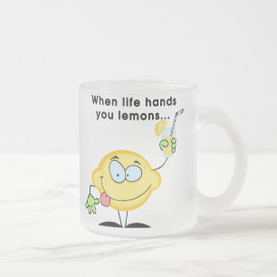 Caneca De Café Vidro Jateado Fazer Limonada