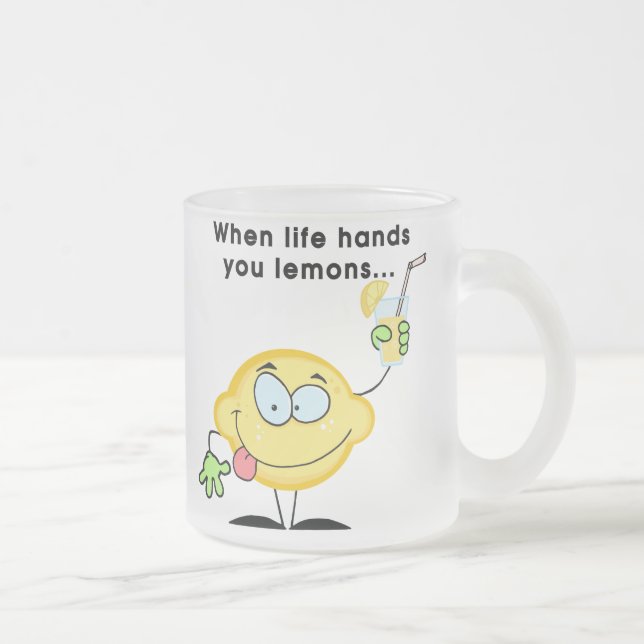 Caneca De Café Vidro Jateado Fazer Limonada (Direita)