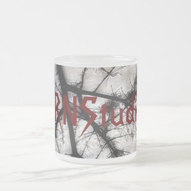 Caneca De Café Vidro Jateado Fechando em (Centro)