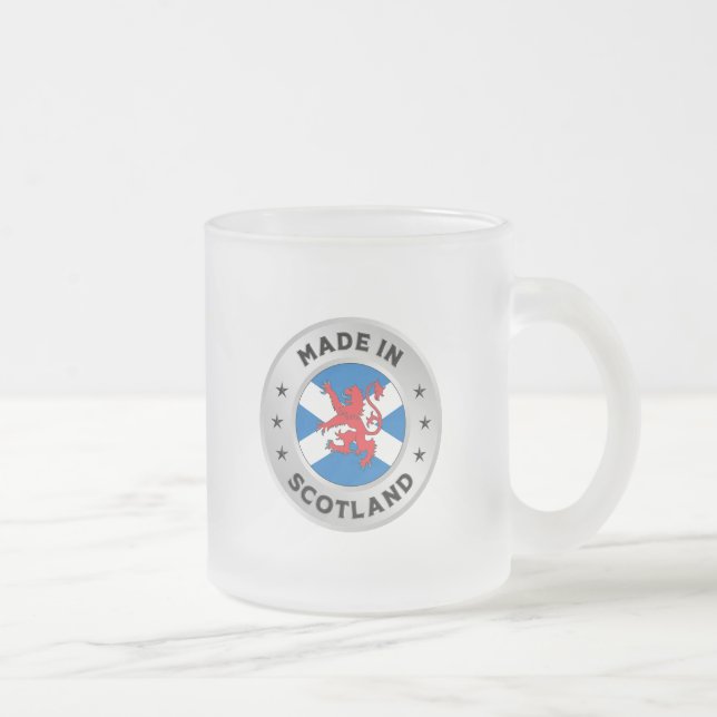 Caneca De Café Vidro Jateado Feito Na Escócia (Direita)