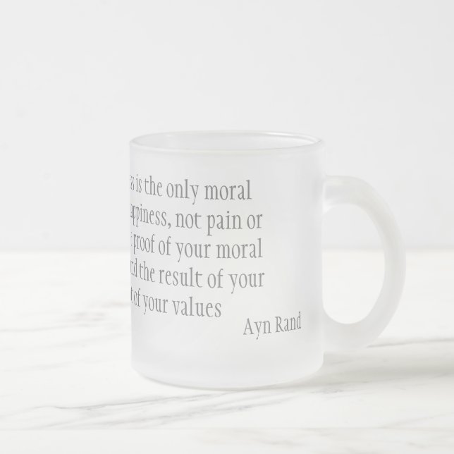 Caneca De Café Vidro Jateado Felicidade (Direita)