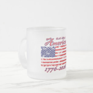 Caneca De Café Vidro Jateado Feliz 250º América