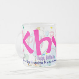 Caneca De Café Vidro Jateado Feliz Aniversário Mug (Personalizar)