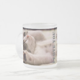 Caneca De Café Vidro Jateado Feliz dia de os namorados