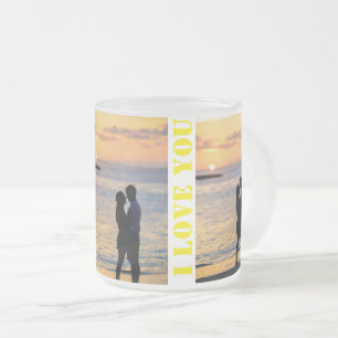 Caneca De Café Vidro Jateado feliz dia de os namorados 2022