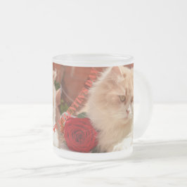 Caneca De Café Vidro Jateado Feliz Valentin's Day Mugs