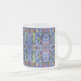 Caneca De Café Vidro Jateado Feriados Felizes Ícones clássicos de Natal Aquarel