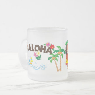 Caneca De Café Vidro Jateado férias no Havaí