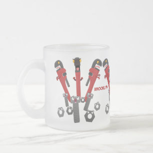 Caneca De Café Vidro Jateado Ferramentas engraçadas de monstro de wrench