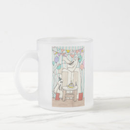 CANECA DE CAFÉ VIDRO JATEADO FG BOO BDAY MUG
