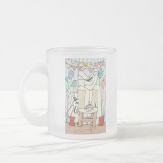CANECA DE CAFÉ VIDRO JATEADO FG BOO BDAY MUG