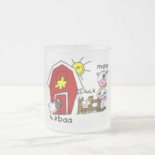 Caneca De Café Vidro Jateado Figura camiseta e presentes da vara dos animais de