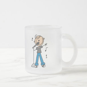 Caneca De Café Vidro Jateado figura masculina t-shirt e presentes da vara do