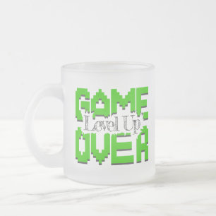 Caneca De Café Vidro Jateado Fim de Jogo, Reviva Jogos Clássicos e Suba de Níve