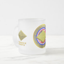 Caneca De Café Vidro Jateado Finance Corps Veteran