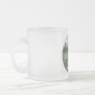 Caneca De Café Vidro Jateado Fique Curioso Cryptid Aconchegante Nessie Monstro