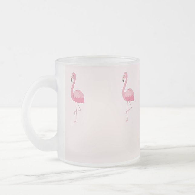 Caneca De Café Vidro Jateado Flamingo cor-de-rosa (Esquerda)