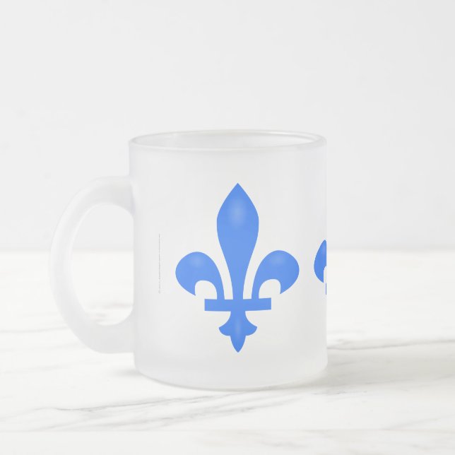 Caneca De Café Vidro Jateado Fleur de lis (Esquerda)