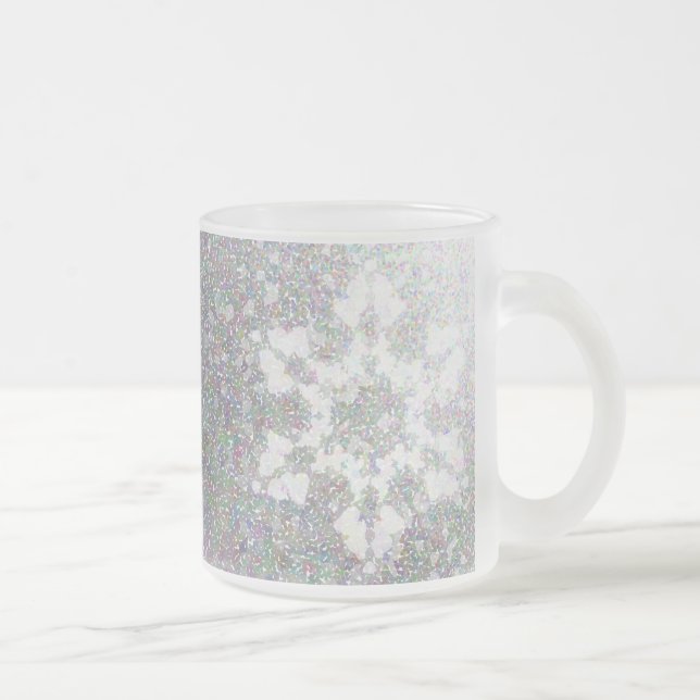 Caneca De Café Vidro Jateado Floco de neve impressionista (Direita)