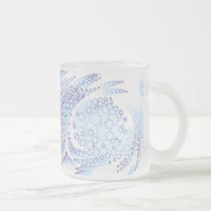 Caneca De Café Vidro Jateado Flocos gelados
