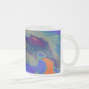 Caneca De Café Vidro Jateado Flor de maçã b/o/g