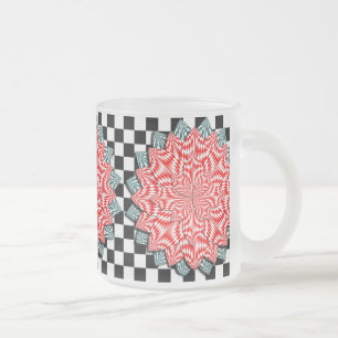 Caneca De Café Vidro Jateado Flor digital por Kenneth Yoncich