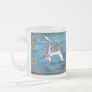 Caneca De Café Vidro Jateado Flórida, o magnífico Pelicano