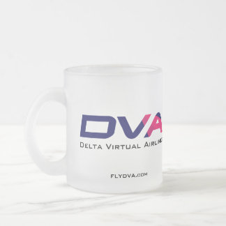 Caneca De Café Vidro Jateado FlyDVA - gráficos da letra somente