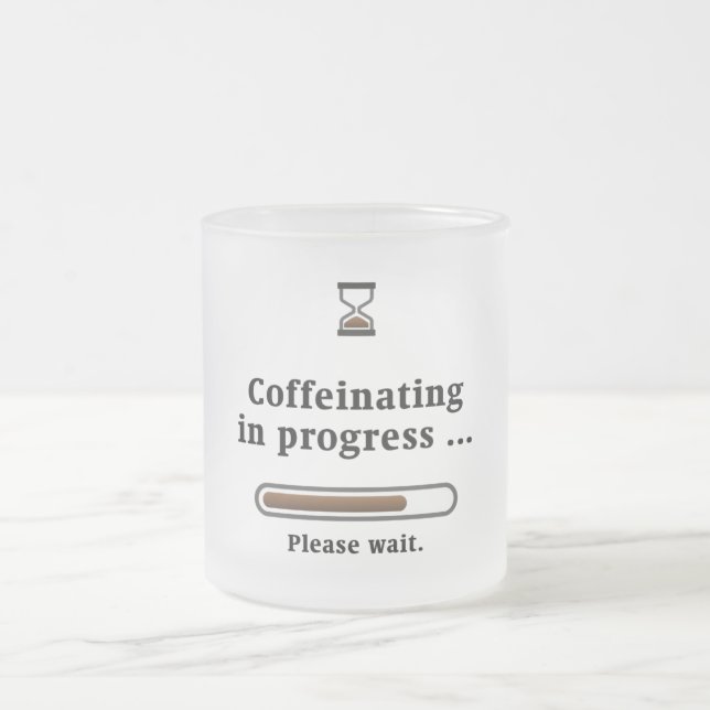 Caneca De Café Vidro Jateado Foffeinando em andamento... (Centro)