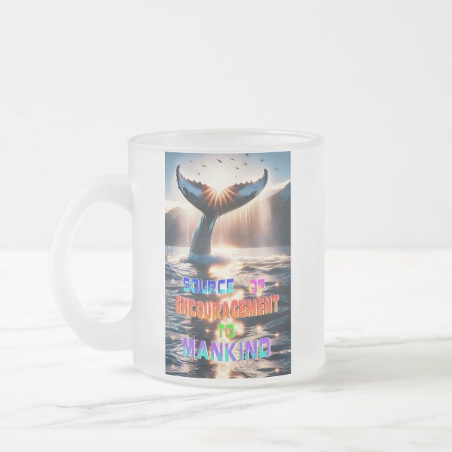 Caneca De Café Vidro Jateado Fonte De Incentivo À Humanidade (Esquerda)