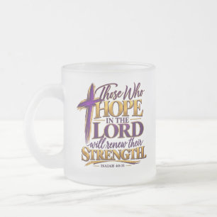 Caneca De Café Vidro Jateado Força renovada 